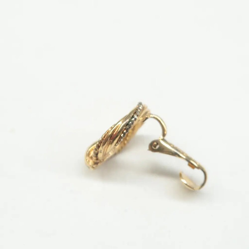 100% Authentic DIOR Gold Metal Clip-On Earrings 281-092724 - Picture 4 of 9